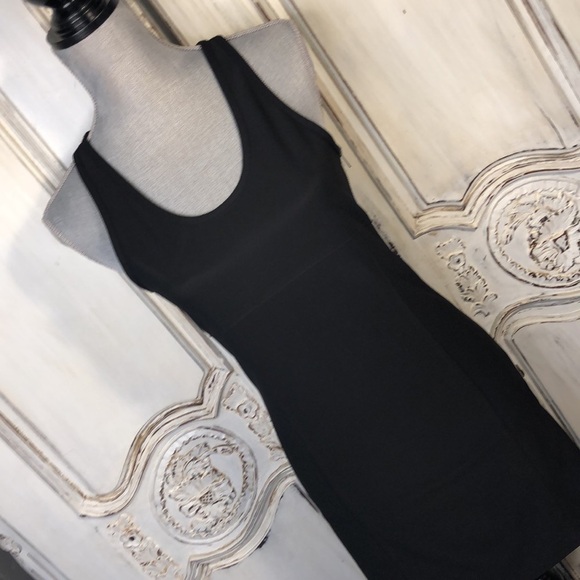 Millau Black Tank Style Slightly Ribbed Scoop Neck Sleeveless Dress Size Medium - Picture 2 of 12
